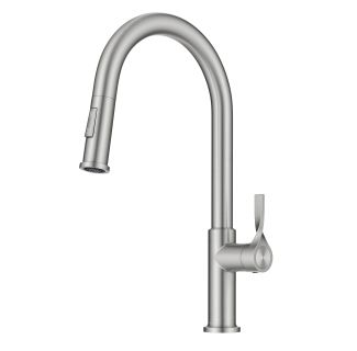 Torak 2-Function Single Handle Pull Down Kitchen Faucet in Spot-Free Stainless Steel.
