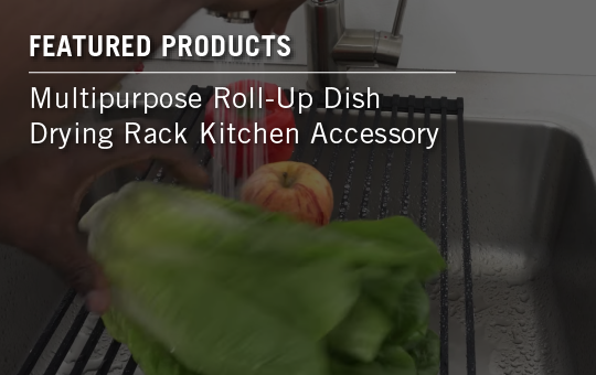 Multipurpose Roll-Up Dish Drying Rack Kitchen Accessories