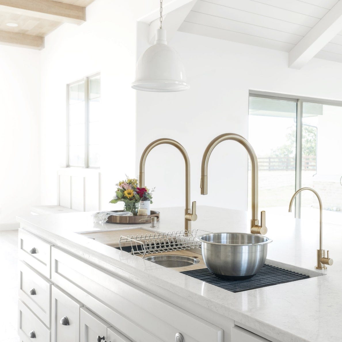 57-inch-sink-Kore-gold-Oletto-faucets