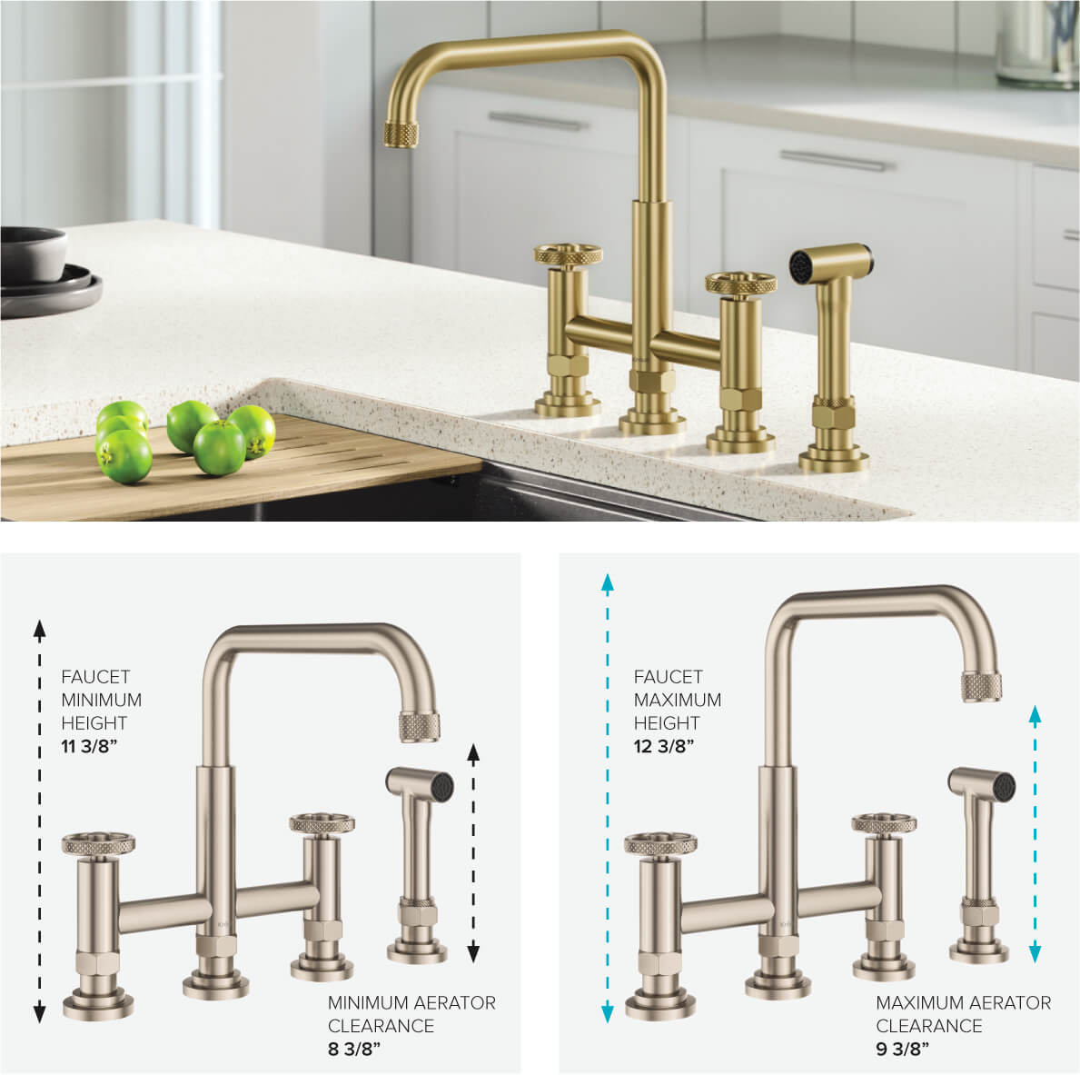 Urbix™ Bridge Faucet / KPF-3125BG